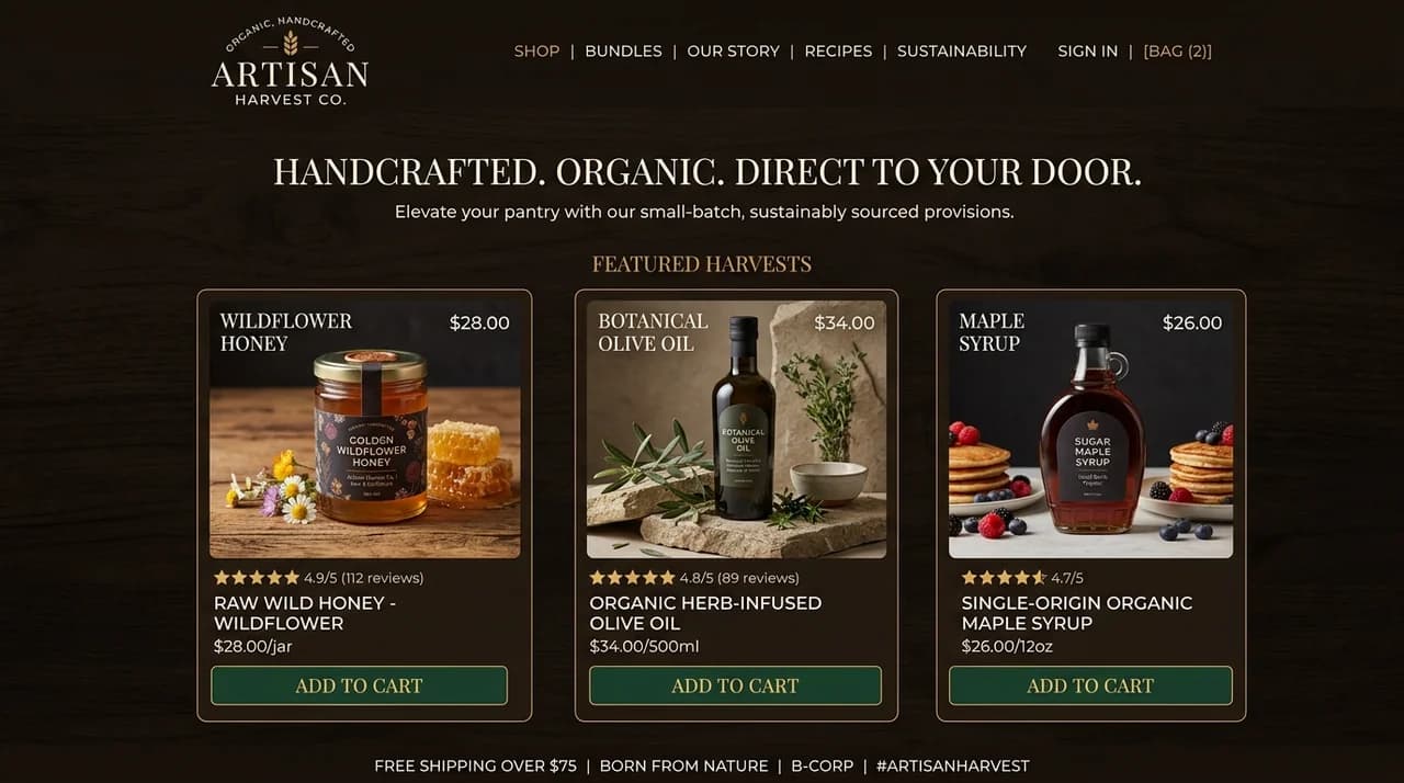 Direct-to-Consumer Food Brand - Artisan Harvest Co.